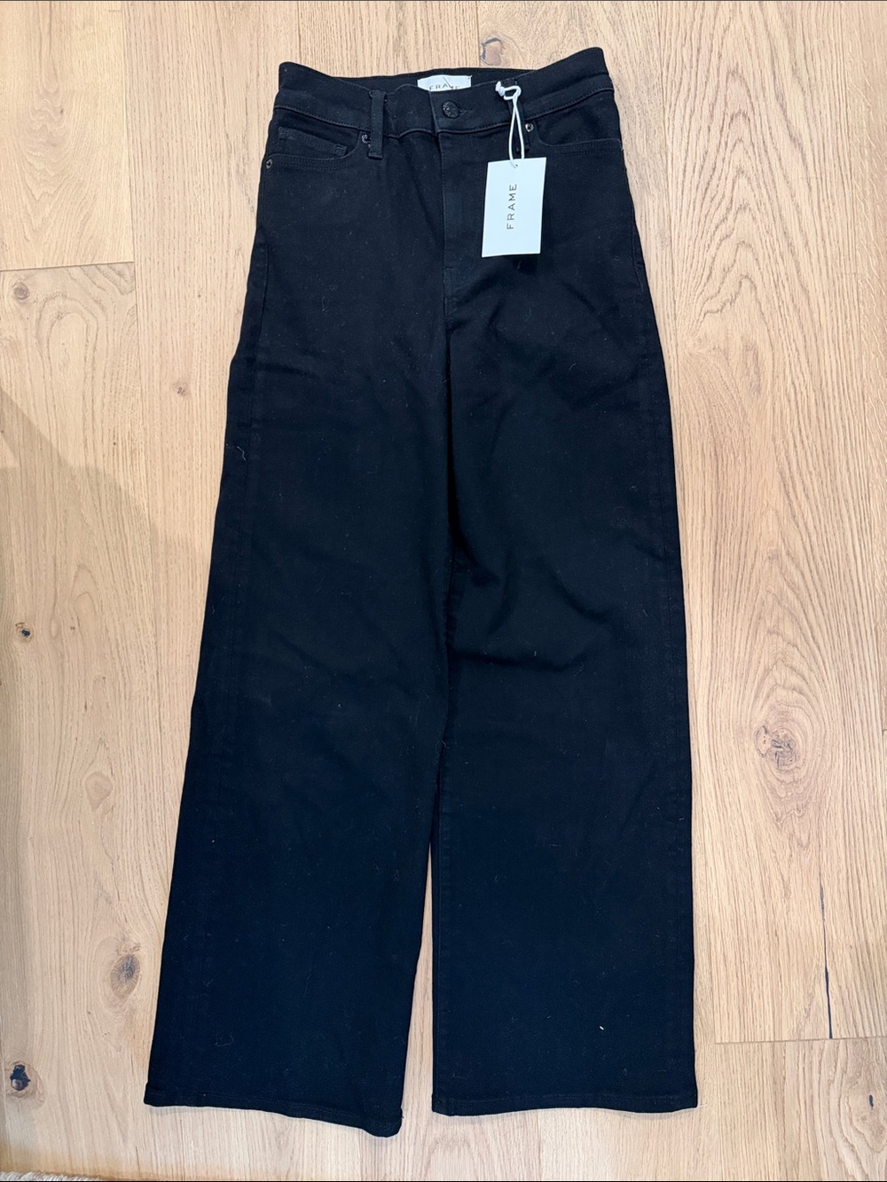 FRAME Black Le Slim Palazzo Jeans
